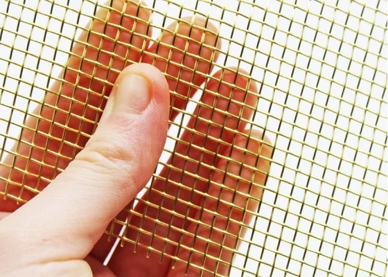 2.03mm Dia Brass Woven Wire Mesh/planície de bronze de pano de fio tecem
