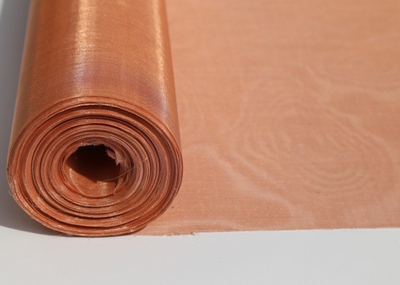 Cobre fino Mesh Fabric, 60 malha 80 Mesh Copper Shielding Mesh Wear resistente