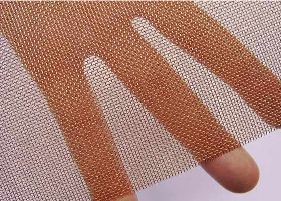 Cobre fino Mesh Fabric, 60 malha 80 Mesh Copper Shielding Mesh Wear resistente
