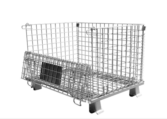 800kg Mesh Container dobrável, fio de ferro galvanizado Mesh For Warehouse/oficina