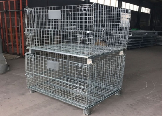 O fio industrial empilhável Mesh Containers Powder Coated ISO9001 aprovou