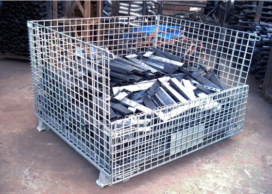 Furo quadrado do diâmetro do fio dobrável de Mesh Storage Containers 6mm do fio