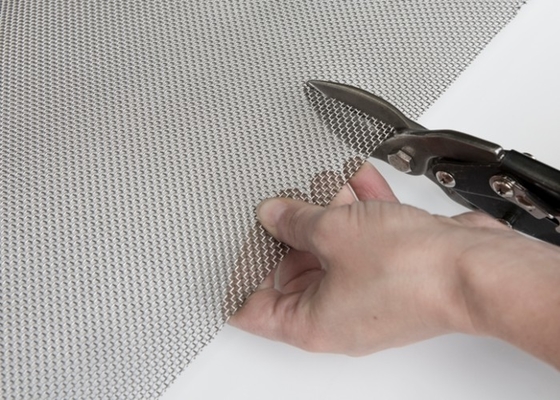 Fio Mesh Alkali Resistant 24X24 Mesh Stainless Steel Wire Fabric dos SS 316 do furo quadrado