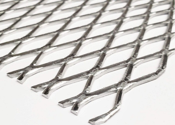 Folha de metal expandida galvanizada aplainada, malha expandida da tela do metal