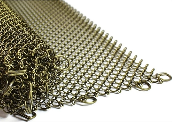 cortina arquitetónica da tela de Mesh Acid Resistant Fireplace Mesh do metal de 1.5mm