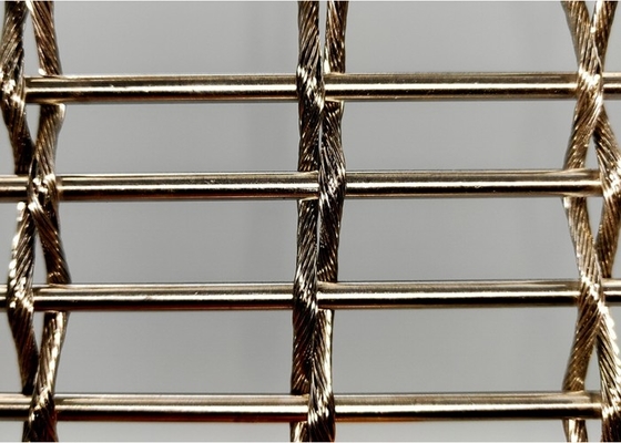 malha arquitetónica tecida 10m do metal/Mesh Curtain For Construction decorativo